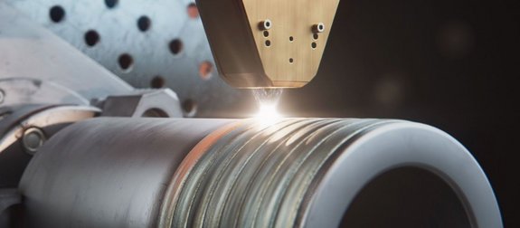 Application of a larger surface laser cladding technology on metal by Laserline diode lasers