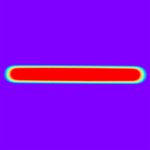 Line spot for welding application from a cladding optic shown as a heatmap by Laserline diode lasers